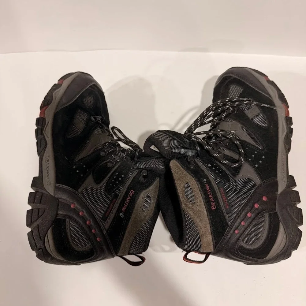 Bearpaw Brock Mens Hiking Boots Black Trail Shoes Size 9 Camping Gorp Granola‎